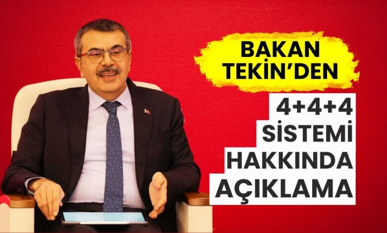 Zorunlu Eğitim Süresi Kısalıyor mu? Bakan Tekin’den Kritik 4+4+4 Açıklaması