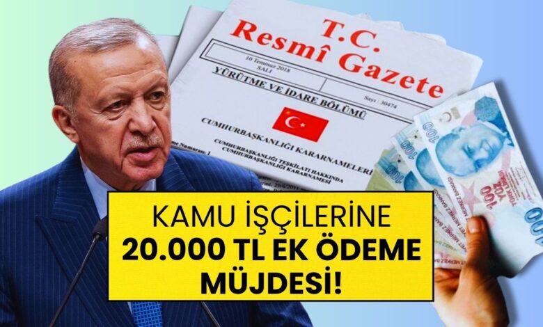Son Dakika Resmi Gazete Müjdesi: Milyonlarca Kamu İşçisine Bayram Öncesi 17.921 TL'lik Ek Ödeme Onaylandı