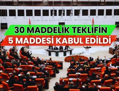 TBMM'de Yeni Kanun Teklifi: 30 Maddelik Teklifin İlk 5 Maddesi Kabul Edildi