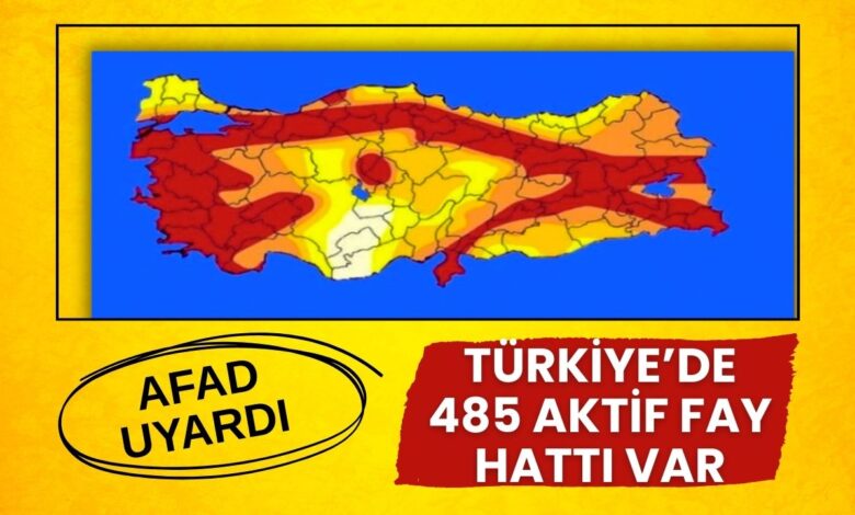 AFAD'dan Kritik Uyarı: Türkiye'de Tam 485 Diri Fay Hattı Var!