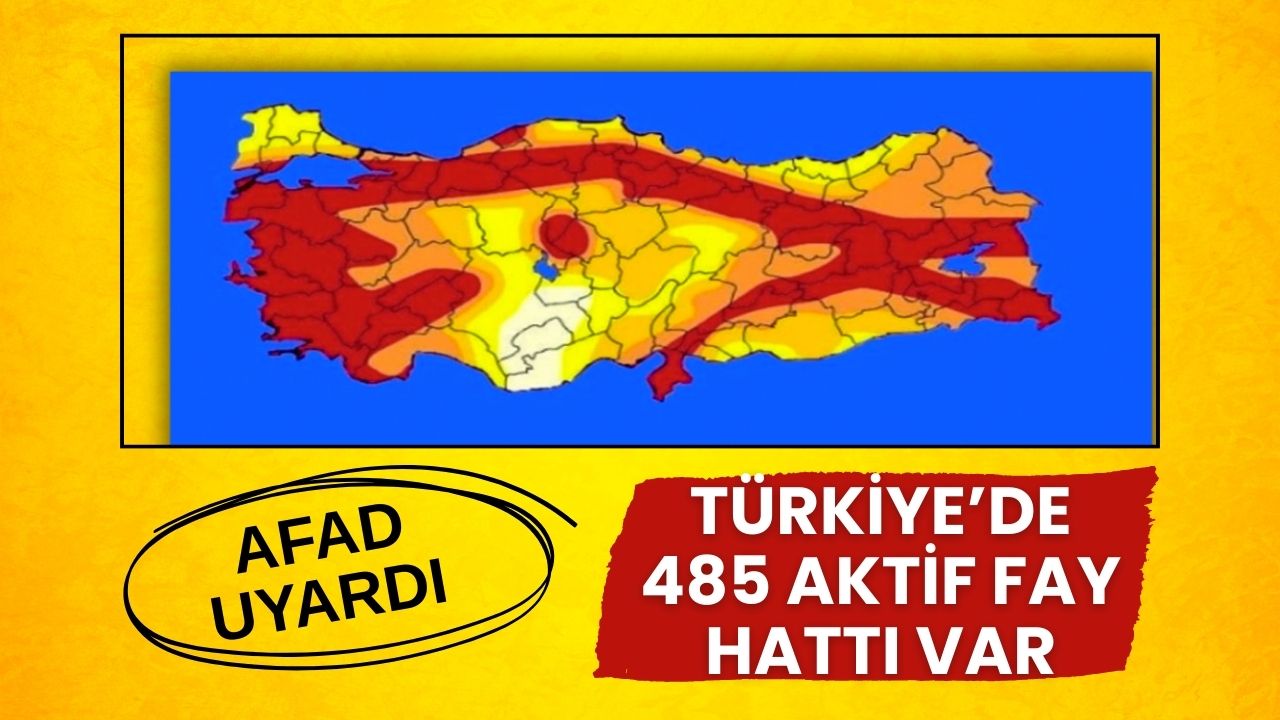 AFAD'dan Kritik Uyarı: Türkiye'de Tam 485 Diri Fay Hattı Var!
