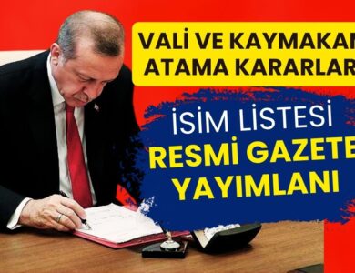 Vali Yardımcıları ve Kaymakam Kararnamesi Yayımlandı: Yüzlerce Vali Yardımcısı ve Kaymakamın 28 Mayıs 2025’te Görev Yerleri Değişti: İşte İsim Listesi...