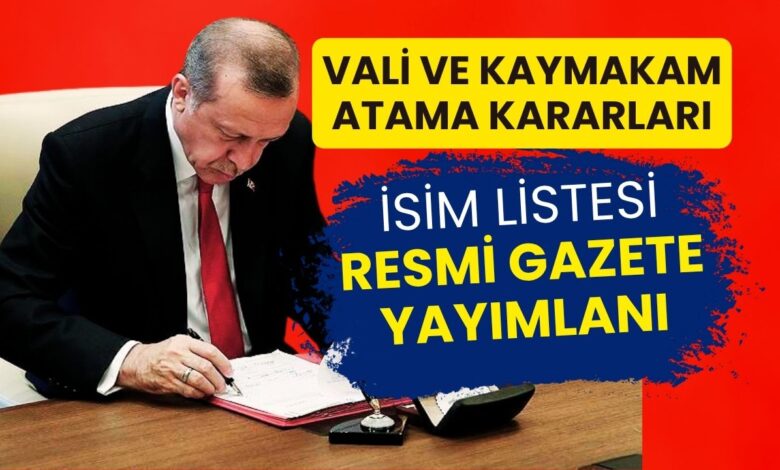 Vali Yardımcıları ve Kaymakam Kararnamesi Yayımlandı: Yüzlerce Vali Yardımcısı ve Kaymakamın 28 Mayıs 2025’te Görev Yerleri Değişti: İşte İsim Listesi...