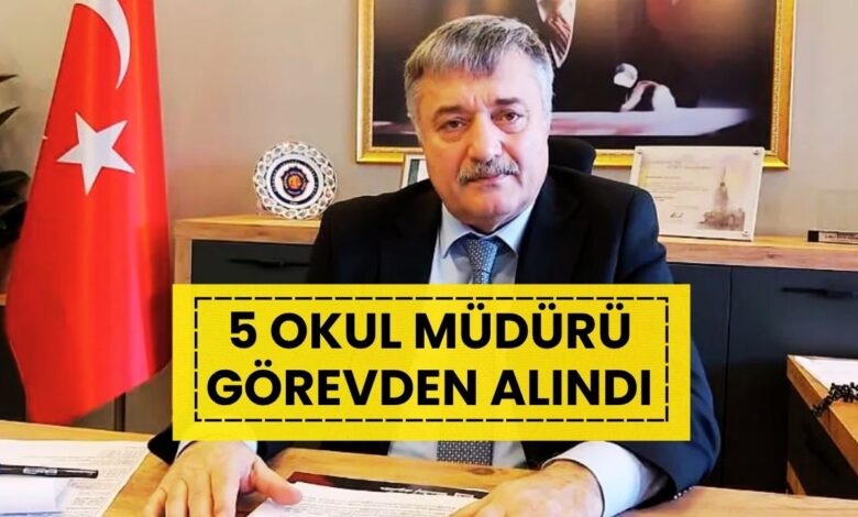 İl Milli Eğitim Müdürü Düğmeye Bastı: 5 Okul Yöneticisi Görevden Alındı!