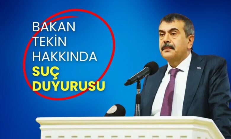Özkan Özdemir’den Bakan Yusuf Tekin’e suç duyurusu!