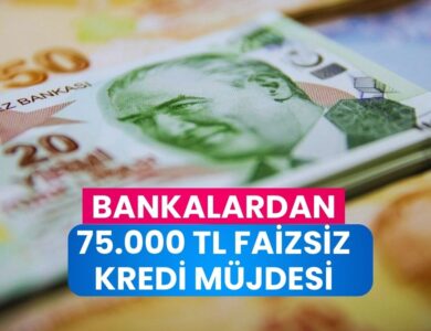 Faizsiz Kredi Dönemi Başladı! Bankalardan 75 Bin TL’ye Kadar Sıfır Faizli Destek