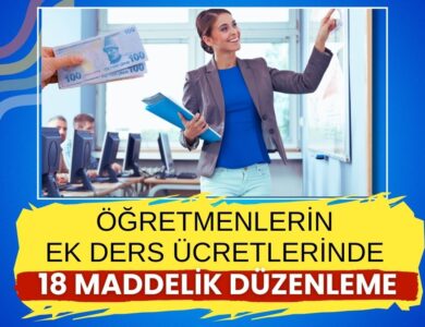 MEB’den Ek Ders Ücretleri İçin 18 Maddelik Yeni Düzenleme