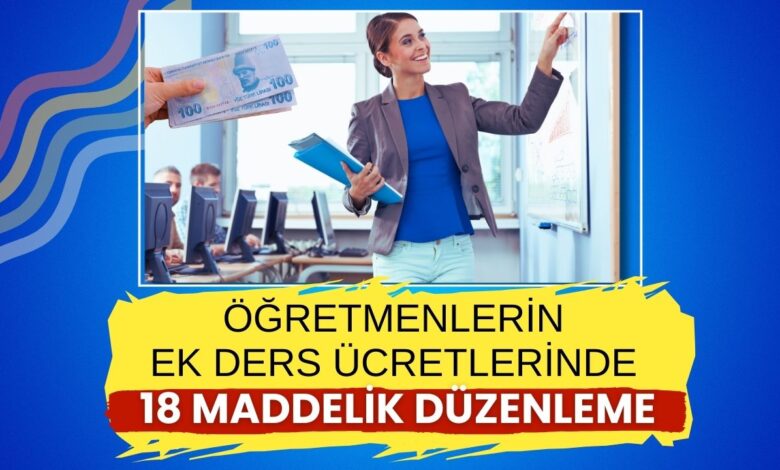 MEB’den Ek Ders Ücretleri İçin 18 Maddelik Yeni Düzenleme