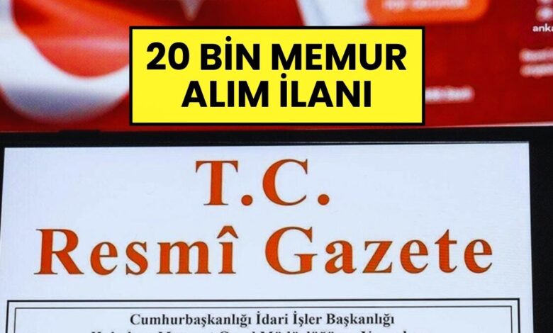 Resmi Gazete İlanı Yayınlandı: 45 Kuruma 19 Bin 860 Memur ve İşçi Alınacak! İşte Kadro Dağılımı ve Başvuru Tarihleri