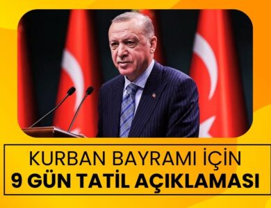 Kurban Bayramı Tatili İçin 9 Gün Açıklaması