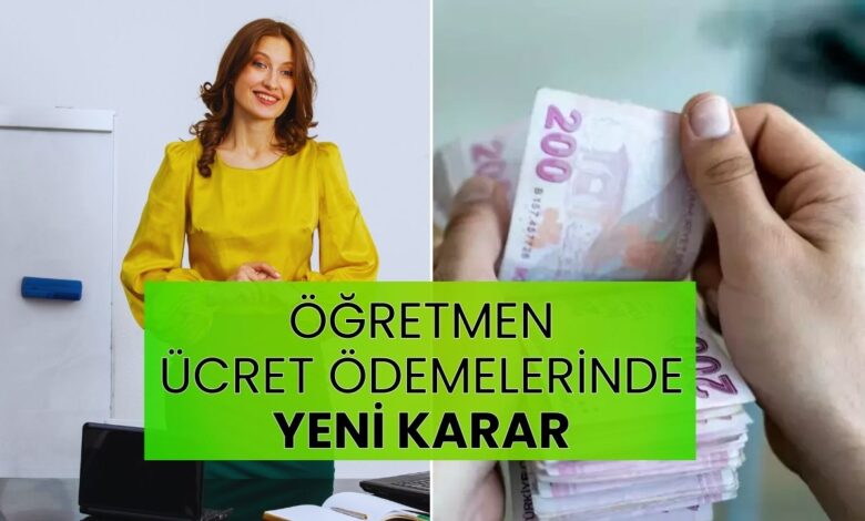 Öğretmenlerin Ücret Ödemelerine Dair Yeni Karar: MEB'den Resmi Yazı