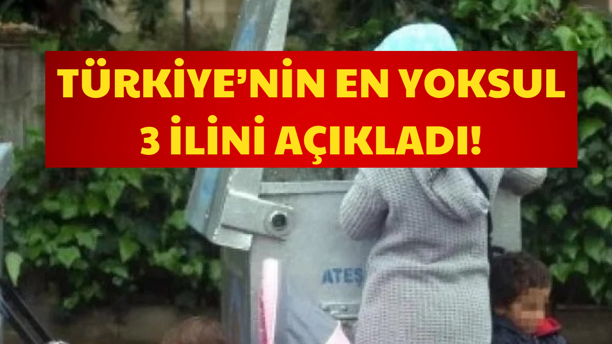 TÜİK Türkiye'nin En Yoksul 3 İlini Açıkladı!