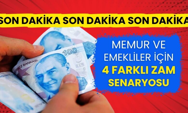 SON DAKİKA HABERİ: Memur ve emekli maaşları için 4 farklı zam senaryosu!
