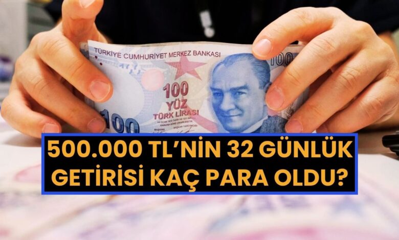 500 Bin TL'yi Bankaya Koyan 32 Günde Ne Kadar Kazanıyor? Güncel Faiz Oranlarıyla Hesaplama ( Haziran 2025)