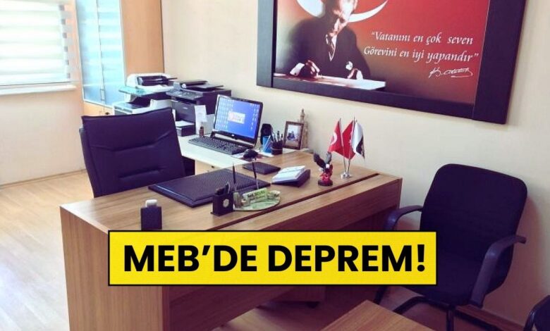 Milli Eğitim Müdürlüğünde Deprem: Müfettişlerin Başkanı ve Yardımcısı Görevden Alındı