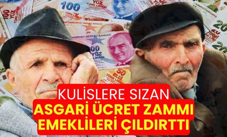 Kulislerden sızan asgari ücret zammı emeklileri çıldırttı