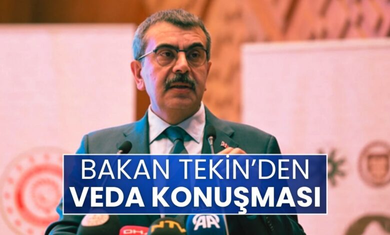 Okullar Kapanırken Bakan Tekin'den Veda Konuşması!