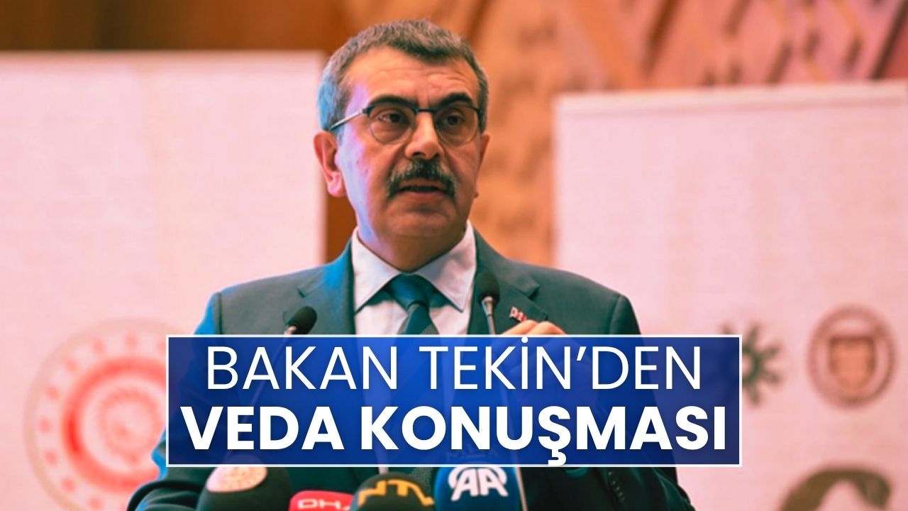 Okullar Kapanırken Bakan Tekin'den Veda Konuşması!
