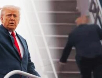 Trump, Biden'a ettiğini buldu: Uçaktan düştü