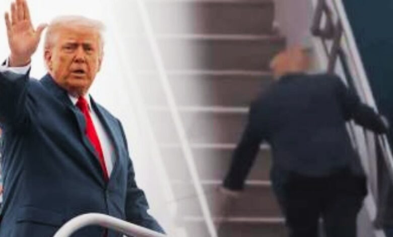 Trump, Biden'a ettiğini buldu: Uçaktan düştü