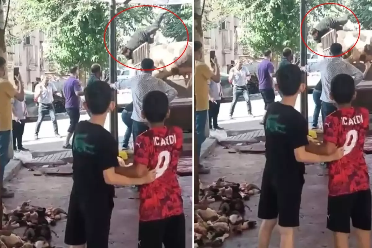 Kurban Bayramının İlk Boğa Saldırısı: 10'larca Darbe İle Kasabı Darbeledi!